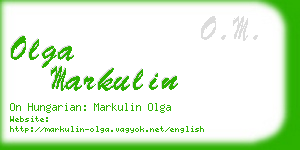 olga markulin business card